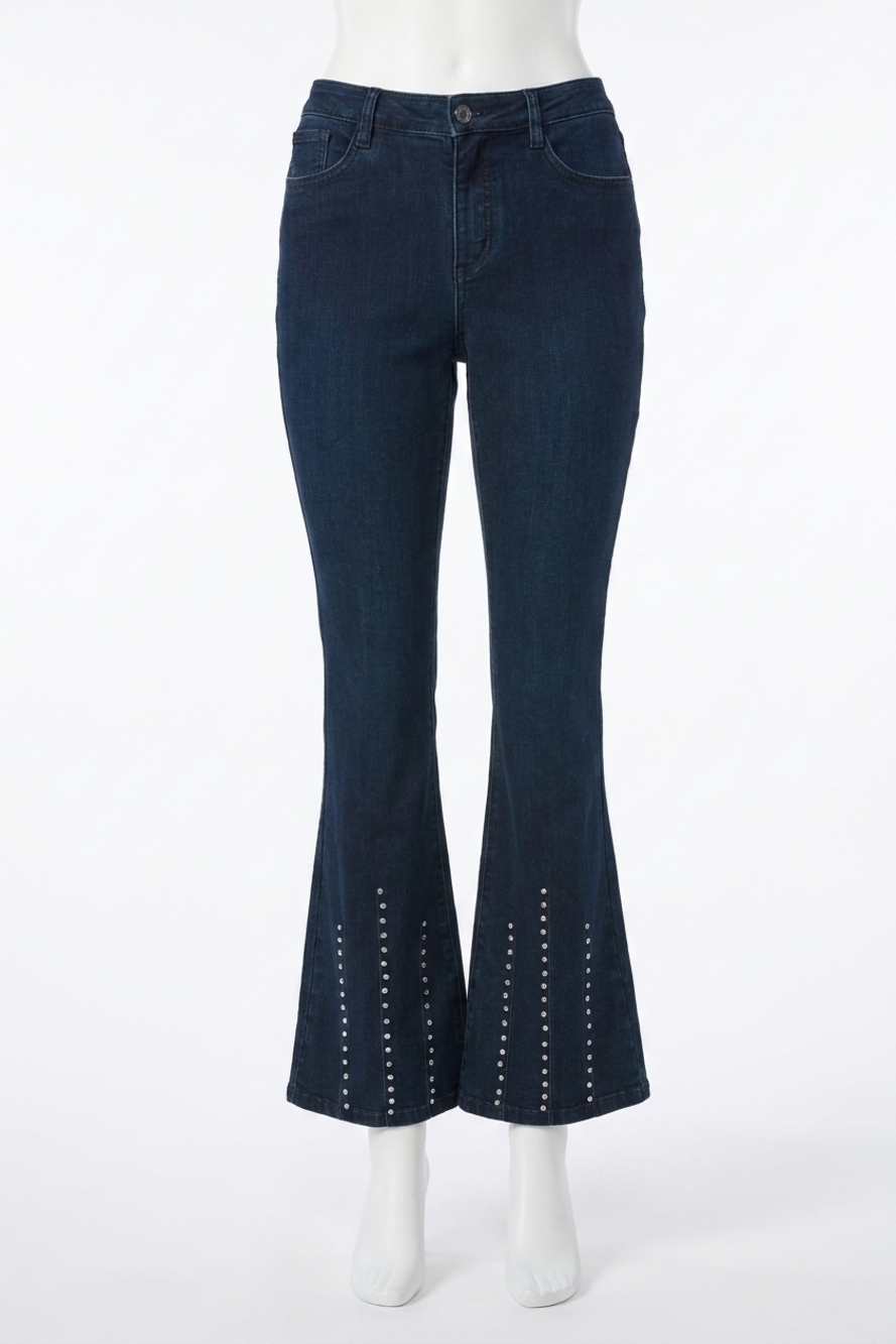 NEW JOSEPH RIBKOFF cosima classic flared denim pants in indigo